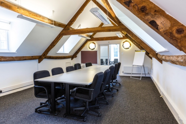 Boardroom setup at Middle Aston House