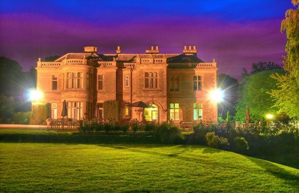 A stunning night time view of Wadenhoe House